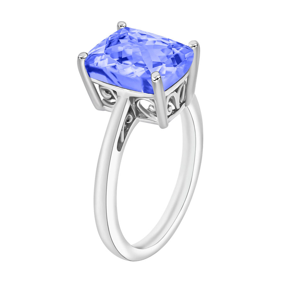 14K W Gold  AA   Tanzanite  Solitaire Ring 5.00 ct,  Gold Wt. 4 Gms  5.000  Ct. 8009703 2