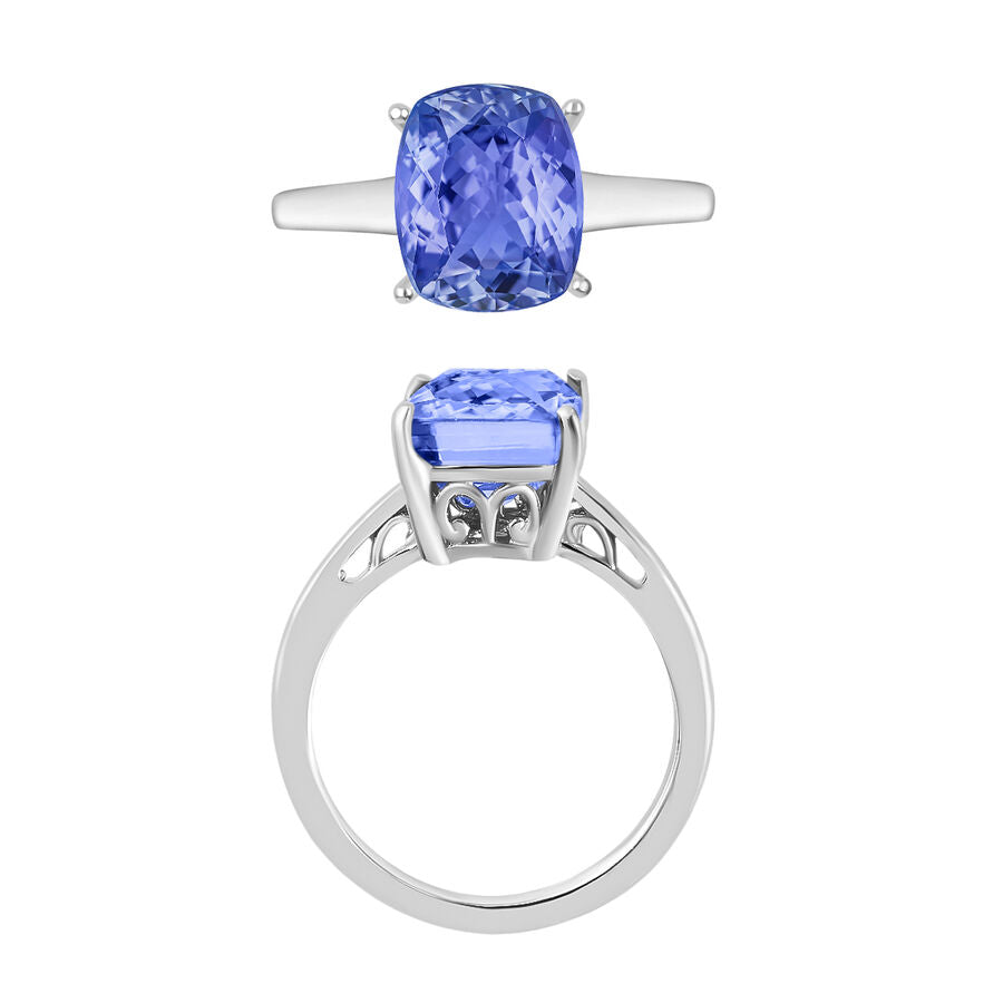 14K W Gold  AA   Tanzanite  Solitaire Ring 5.00 ct,  Gold Wt. 4 Gms  5.000  Ct. 8009703 3
