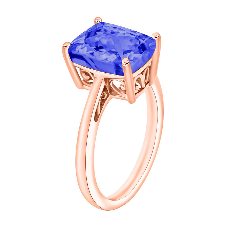 18K Rose Gold  AAA   Tanzanite  Solitaire Ring 5.00 ct,  Gold Wt. 5.5 Gms  5.000  Ct. 8009788 2