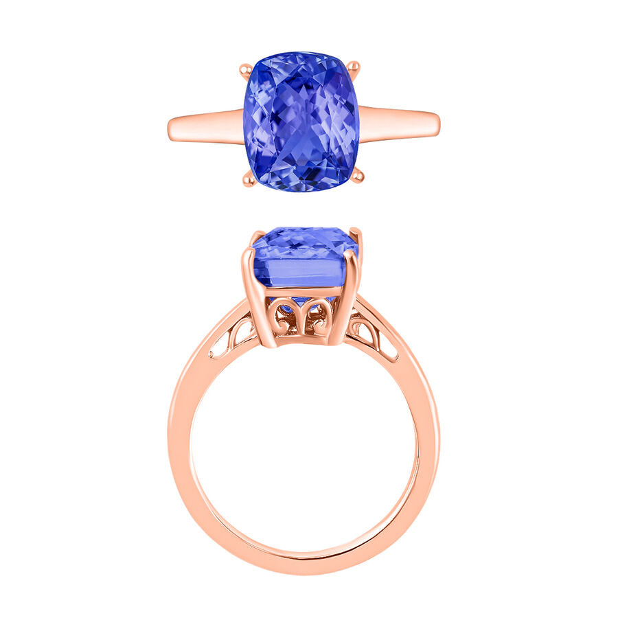 18K Rose Gold  AAA   Tanzanite  Solitaire Ring 5.00 ct,  Gold Wt. 5.5 Gms  5.000  Ct. 8009788 3