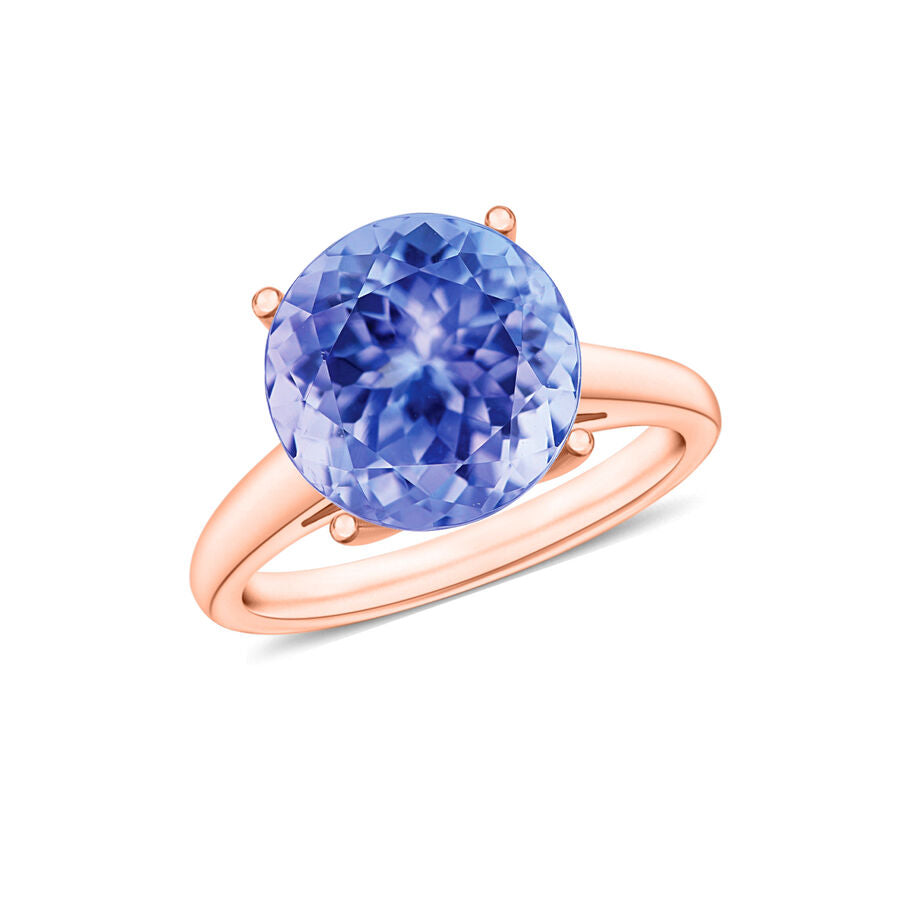 Tanzanite  Solitaire Ring in Vermeil RG Sterling Silver 3.70 ct  3.700  Ct. 8009856 0