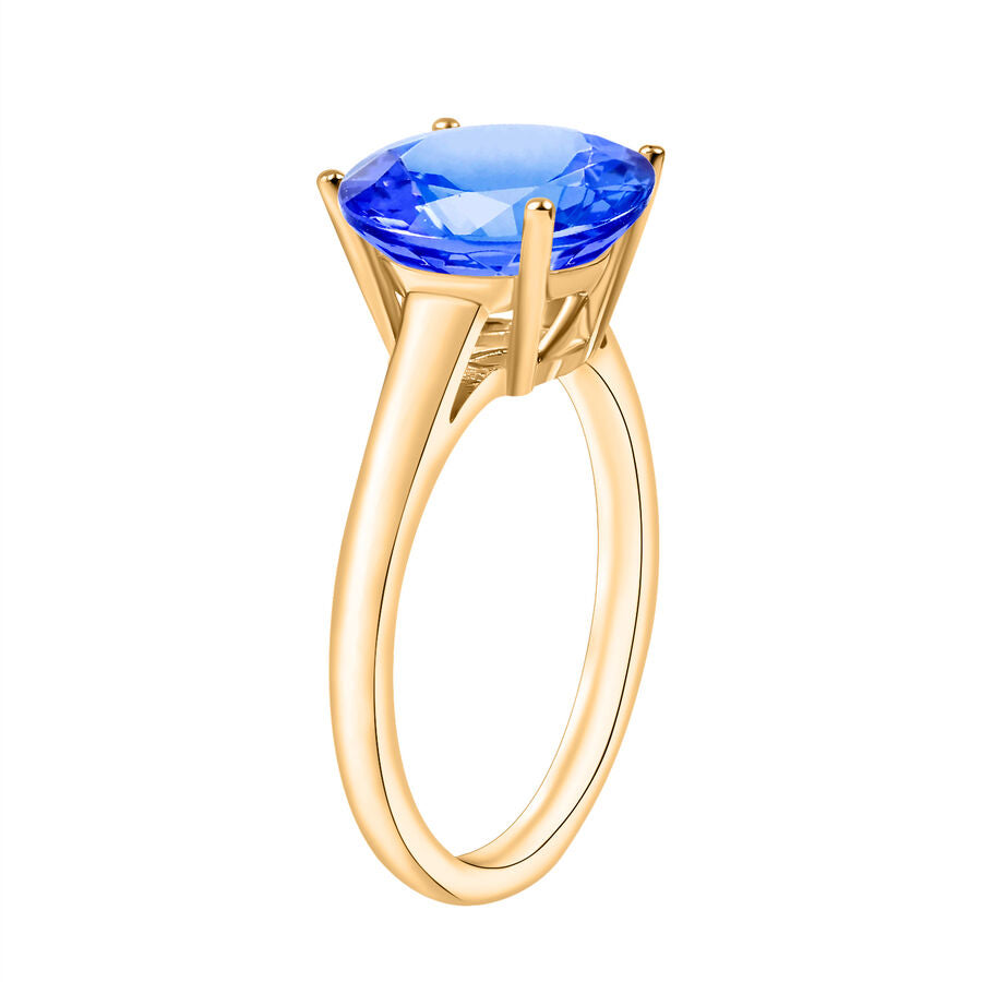 14K Yellow Gold  AA   Tanzanite  Solitaire Ring 3.70 ct,  Gold Wt. 4 Gms  3.700  Ct. 8009890 2