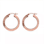 NY Close Out Rose Gold Plated Sterling Silver Earring With Clasp