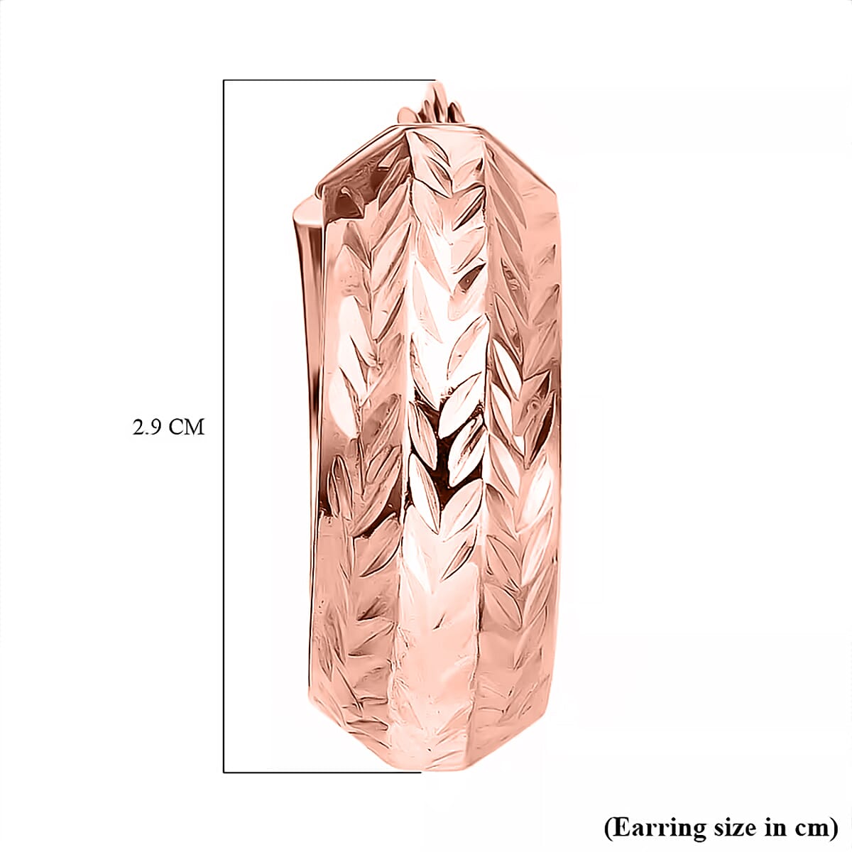NY Close Out Rose Gold Plated Sterling Silver Earring With Clasp, Gold Wt. 3.70 Gms 8015866 3