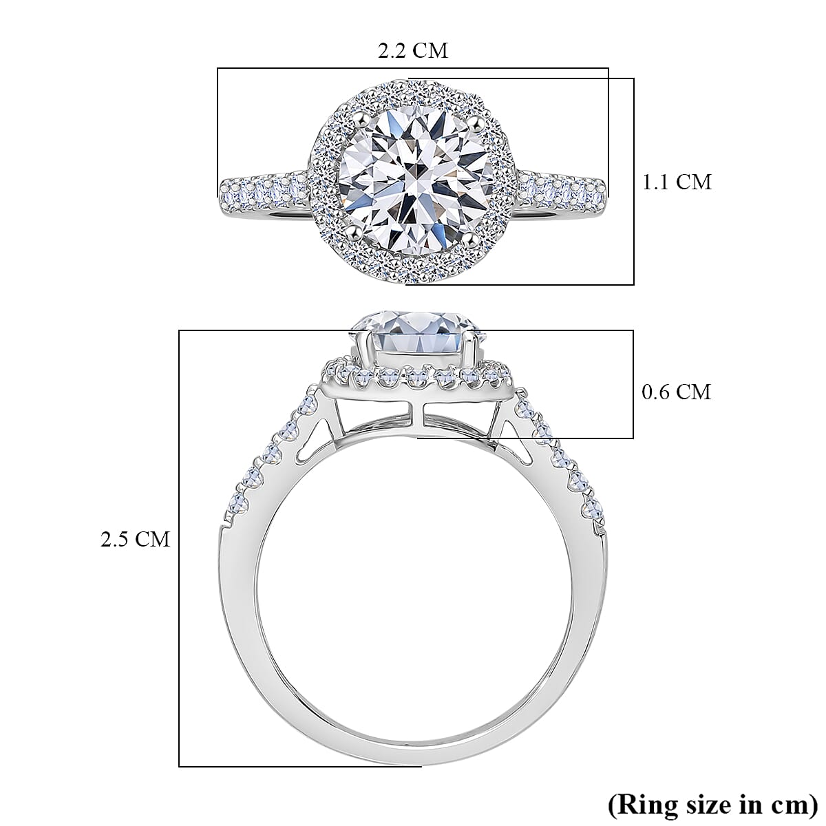 LUXURIANT 950 Platinum SGL Certified (VS/G-H) Lab Grown Diamond Ring 2 Ct. 8015926 6