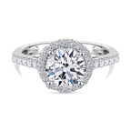 Luxuriant Diamond 950 Platinum (VS/G-H) Lab Grown Diamond Halo Ring 2.00 Ct._8015934