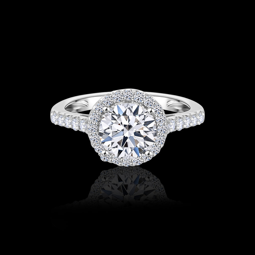 Luxuriant Diamond 950 Platinum (VS/G-H) Lab Grown Diamond Halo Ring 2.00 Ct._8015934_2