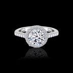 Luxuriant Diamond 950 Platinum (VS/G-H) Lab Grown Diamond Halo Ring 2.00 Ct._8015934_2