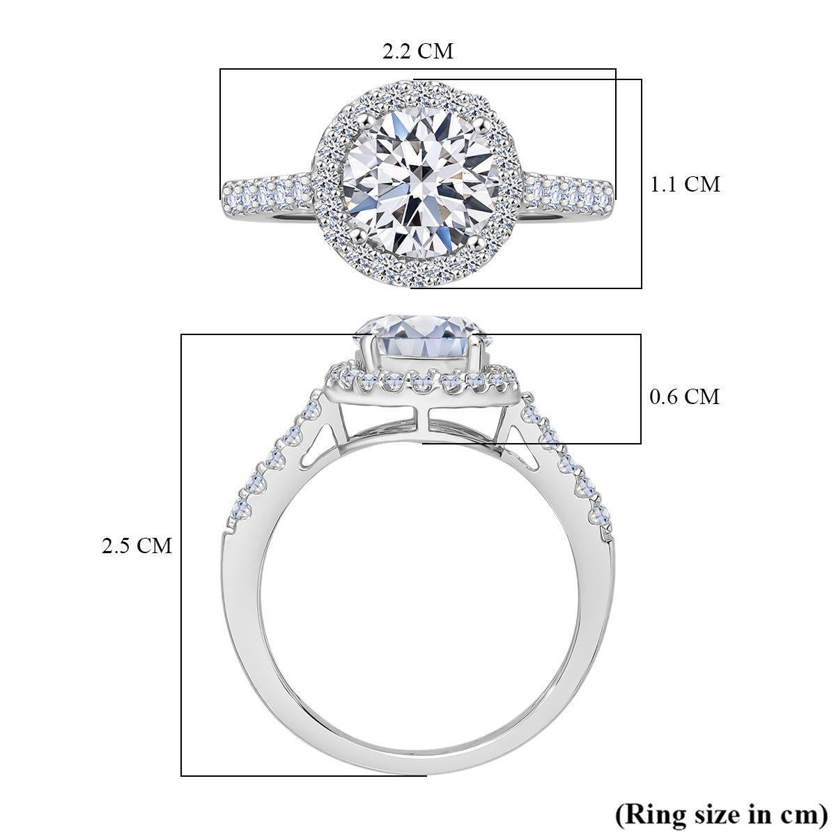 LUXURIANT 950 Platinum SGL Certified (VS/G-H) Lab Grown Diamond Ring 2 Ct. V32594026 6