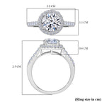 Luxuriant Diamond 950 Platinum (VS/G-H) Lab Grown Diamond Halo Ring 2.00 Ct._8015934_5
