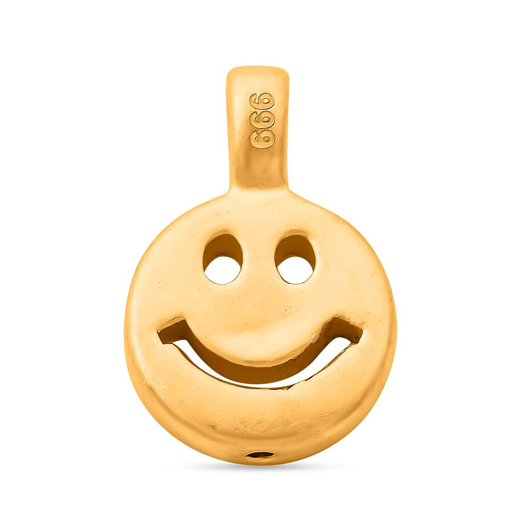 First Time Ever - Designer Inspired 24K Yellow Gold Smiley Pendant (99.9% purity)