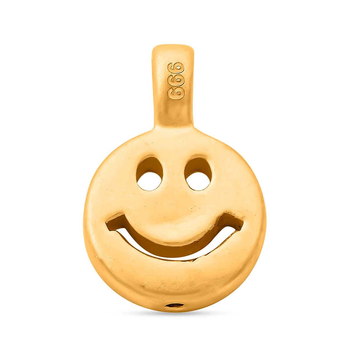 First Time Ever - Designer Inspired 24K Yellow Gold Smiley Pendant (99.9% purity) 8015946 4
