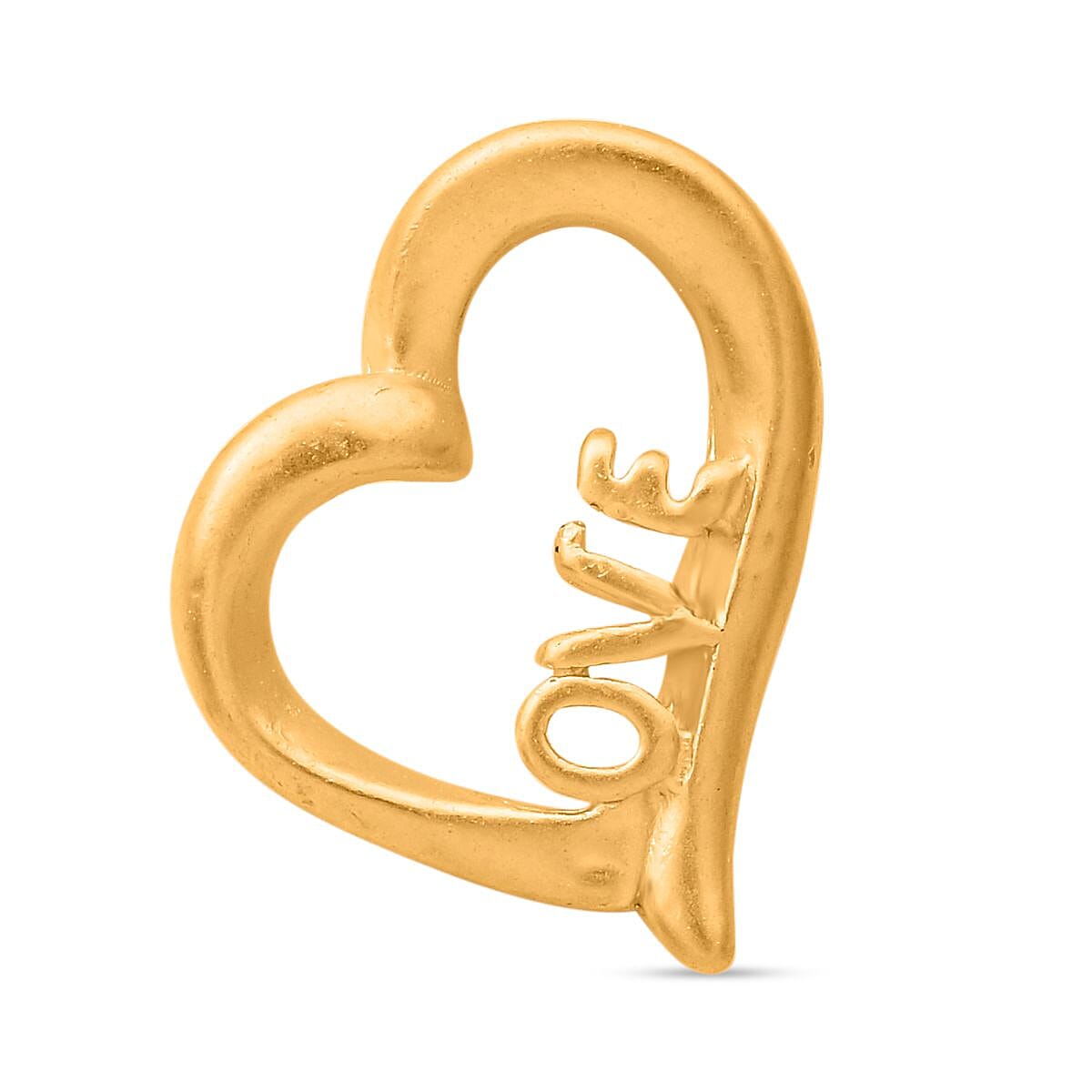 24K Yellow Gold Heart Pendant 8015987 0