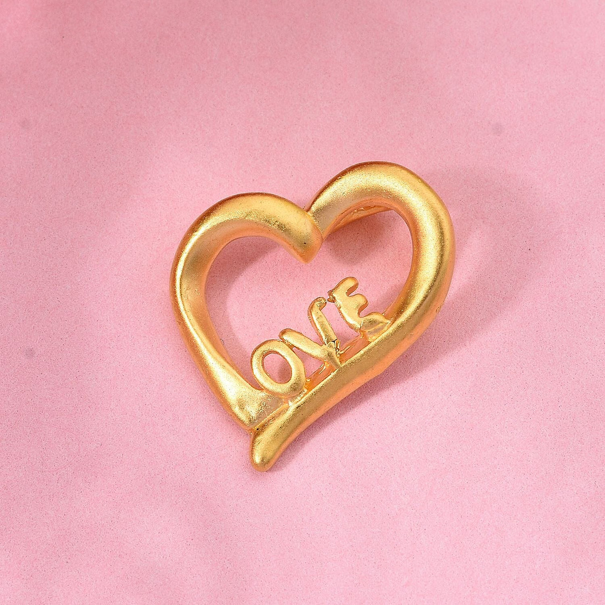 24K Yellow Gold Heart Pendant 8015987 1