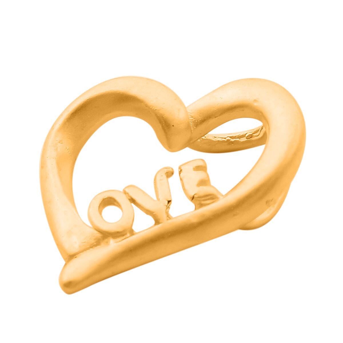 24K Yellow Gold Heart Pendant 8015987 3
