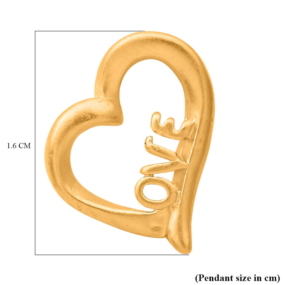 24K Yellow Gold Heart Pendant 8015987 4