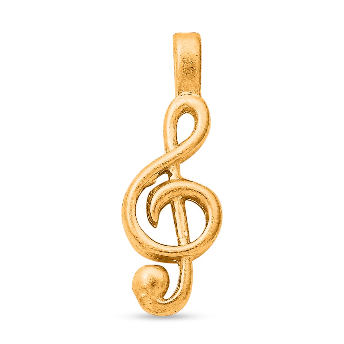 24K Yellow Gold Music Note Pendant (99.9% purity) 8015988 0