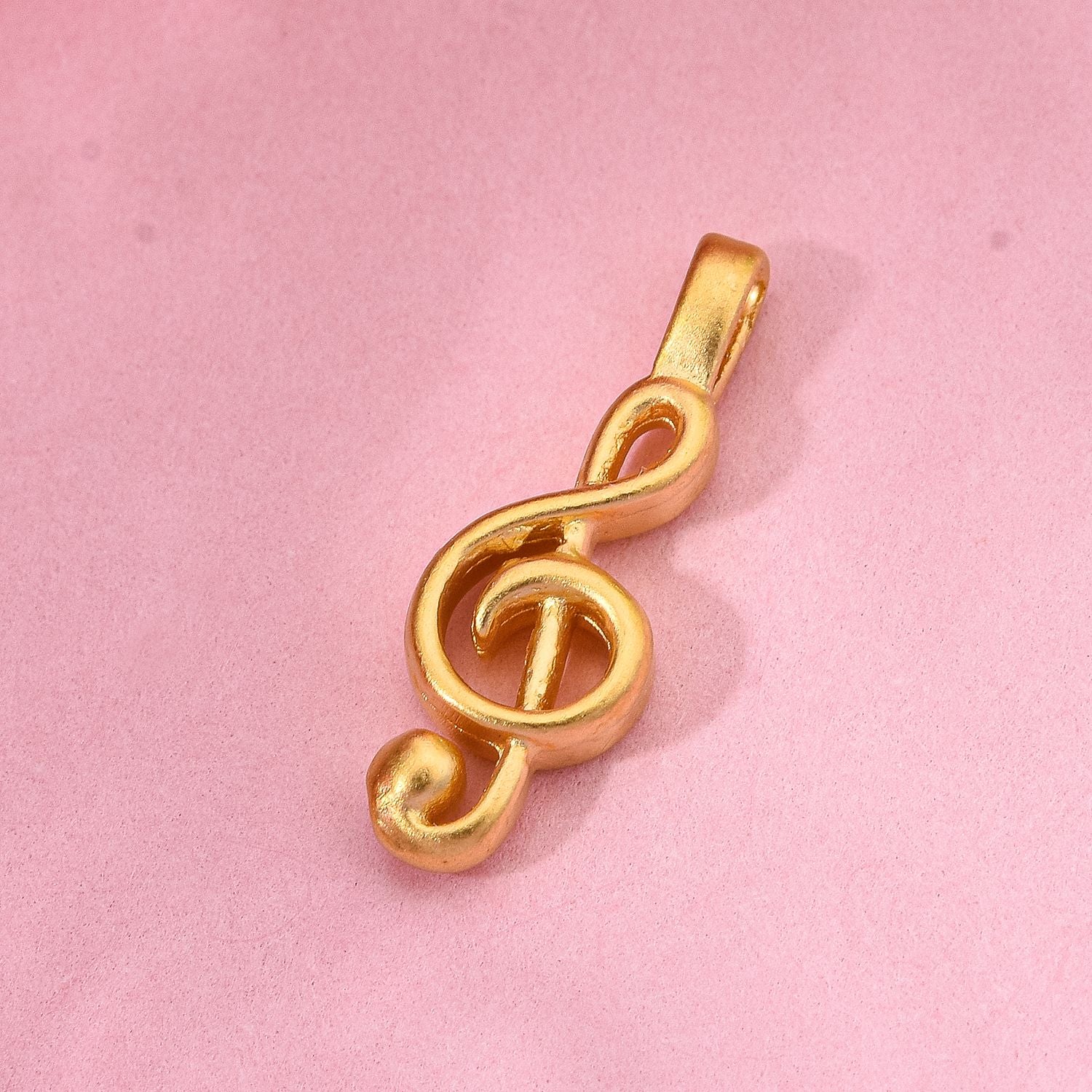 24K Yellow Gold Music Note Pendant (99.9% purity) 8015988 2