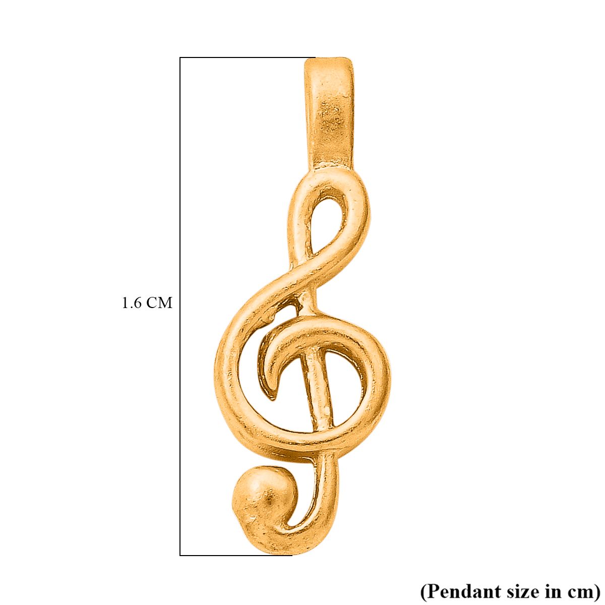 24K Yellow Gold Music Note Pendant (99.9% purity) 8015988 5