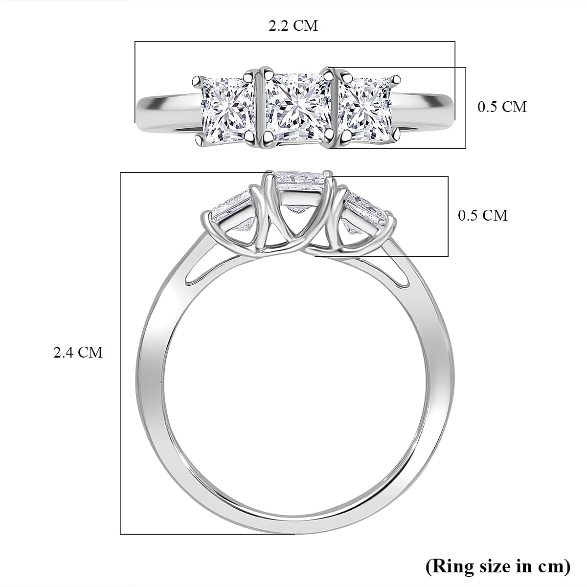 LUXURIANT  1.00 Ct. Lab Grown Diamond SGL Certified Ring in 950 Platinum (VS/E-F) 8016430 5