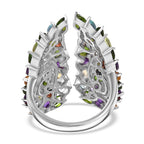 GP Italian Garden - African Amethyst, Citrine & Multi Gemstones Ring in Rhodium Overlay Sterling Silver 6.42 Ct._8017494_4