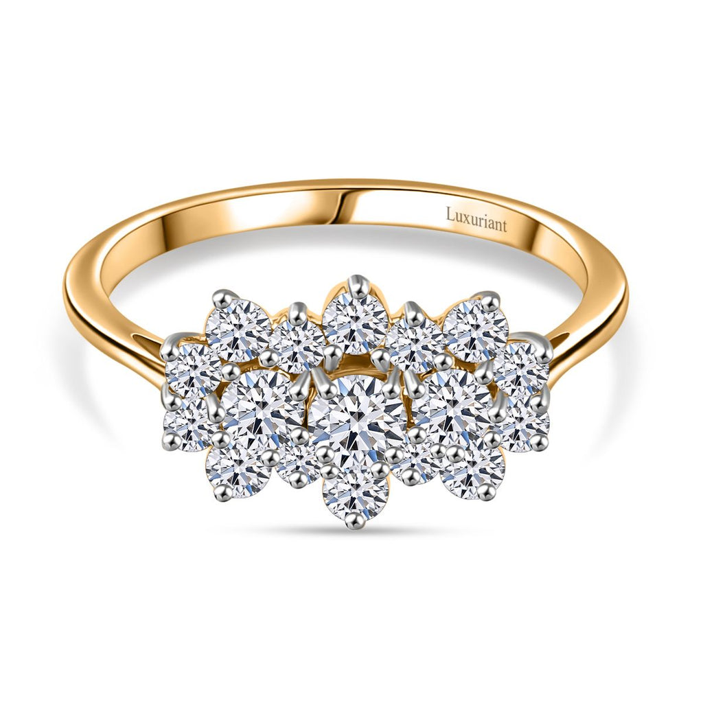 Luxuriant Diamond 9K Yellow Gold SGL Certified Lab Grown Diamond (VS-G/H) Boat Ring 1.00 Ct._8018652