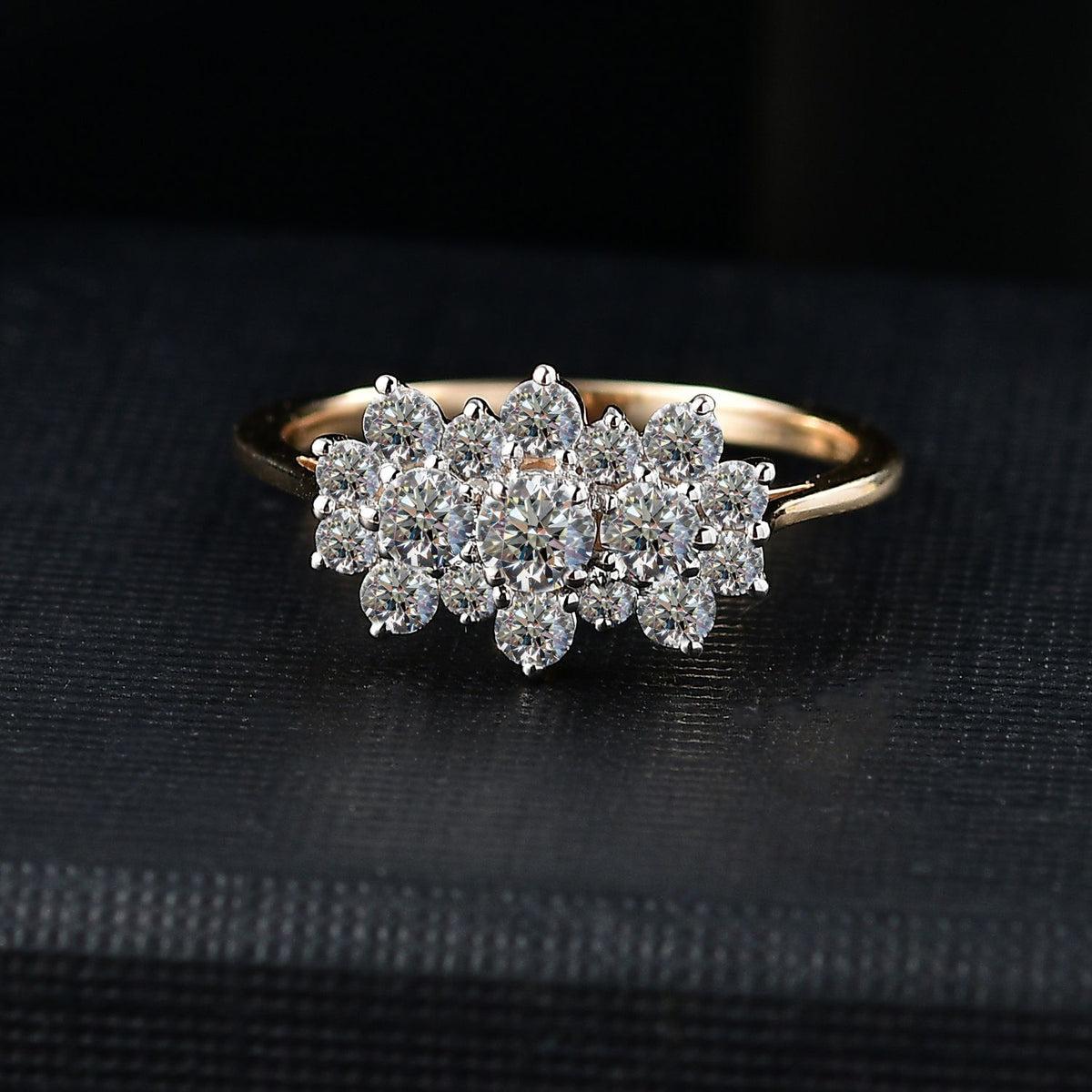 LUXURIANT 9K Yellow Gold SGL Certified Lab Grown Diamond (VS-G/H) Boat Ring 1 Ct. 8018652 2