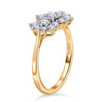 Luxuriant Diamond 9K Yellow Gold SGL Certified Lab Grown Diamond (VS-G/H) Boat Ring 1.00 Ct._8018652_3