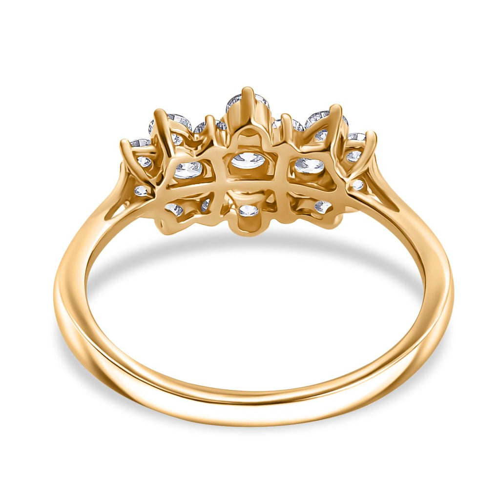 Luxuriant Diamond 9K Yellow Gold SGL Certified Lab Grown Diamond (VS-G/H) Boat Ring 1.00 Ct._8018652_4