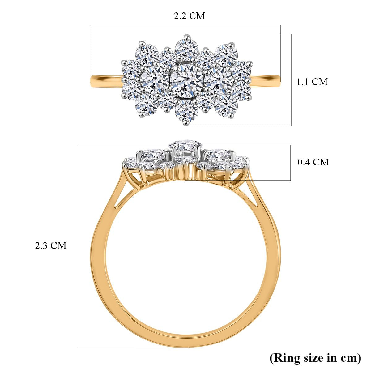 LUXURIANT 9K Yellow Gold SGL Certified Lab Grown Diamond (VS-G/H) Boat Ring 1 Ct. 8018652 6