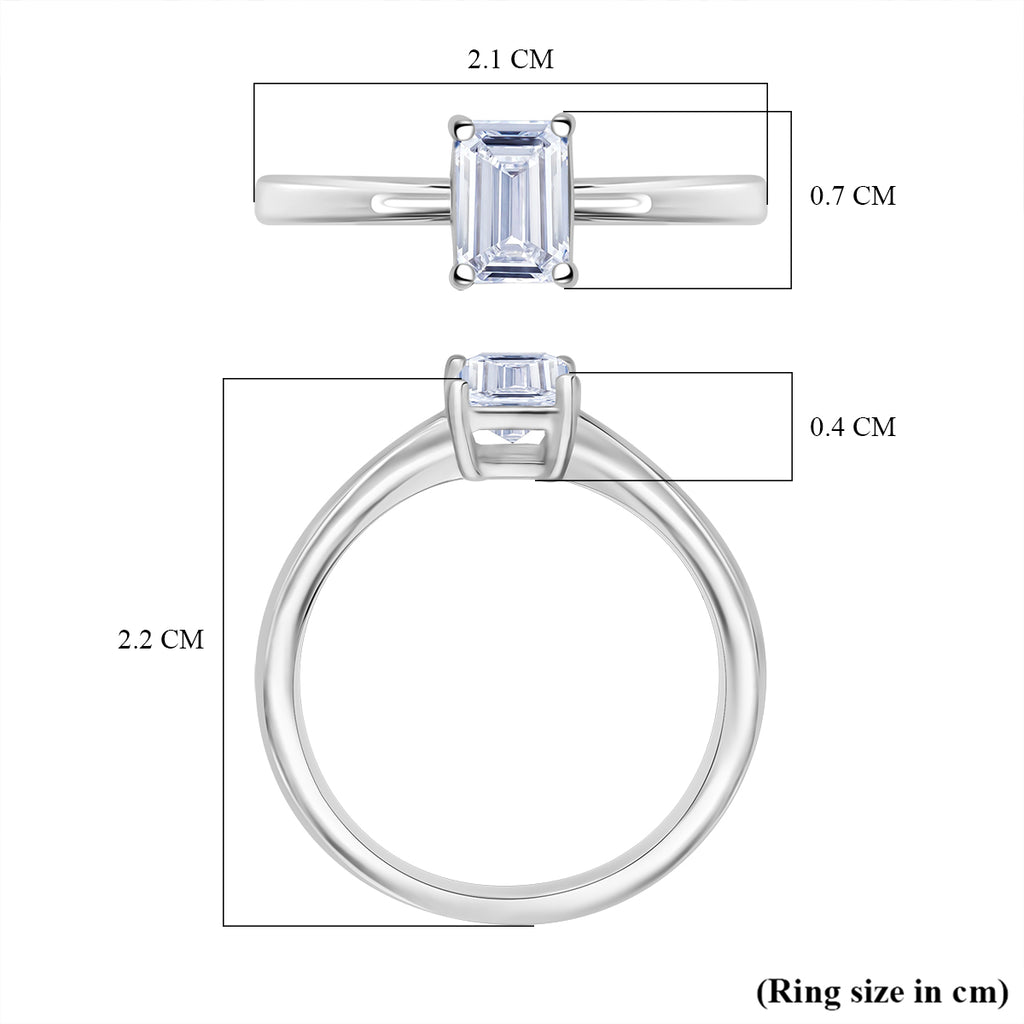 Luxuriant Diamond - 950 Platinum SGL Certified (VS/G-H) Lab Grown Diamond Emerald Ring 1.00 Ct_8018847_4