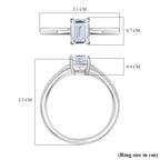 Luxuriant Diamond - 950 Platinum SGL Certified (VS/G-H) Lab Grown Diamond Emerald Ring 1.00 Ct_8018847_4