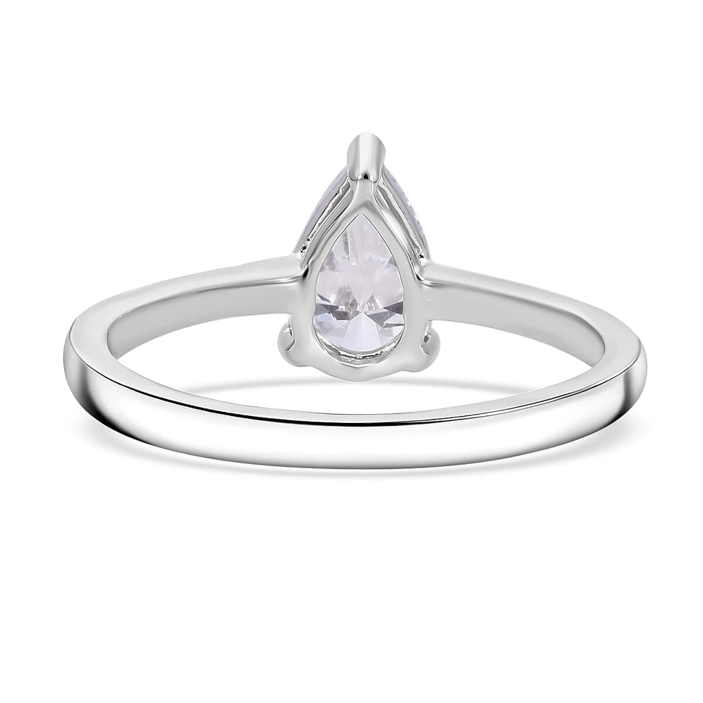 Luxuriant Diamond - 950 Platinum SGL Certified Lab Grown Diamond (VS-GH) Pear Ring 1.00 Ct