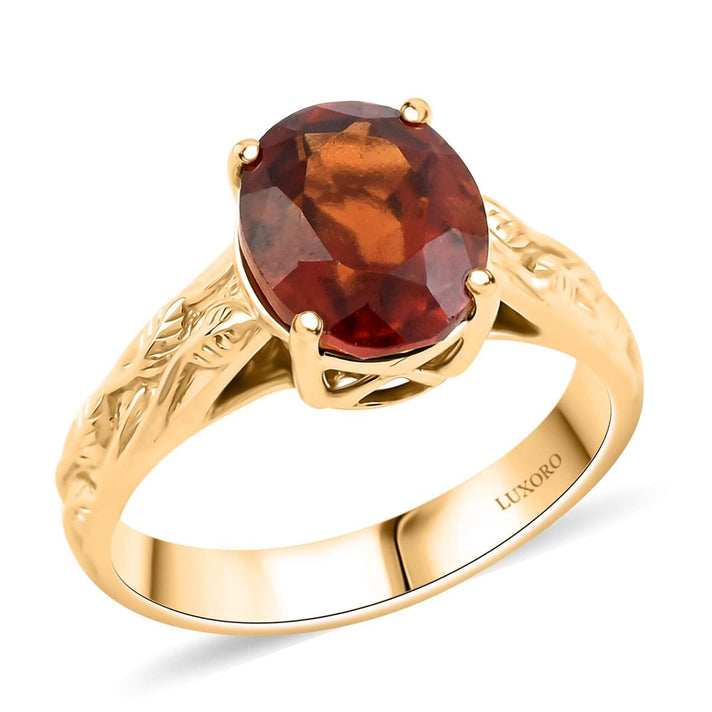 Luxoro  10K Yellow Gold  AAA   Honey Garnet  Ring 3.30 pc,  Gold Wt. 4.24 Gms  3.300  Ct. 8019024 1