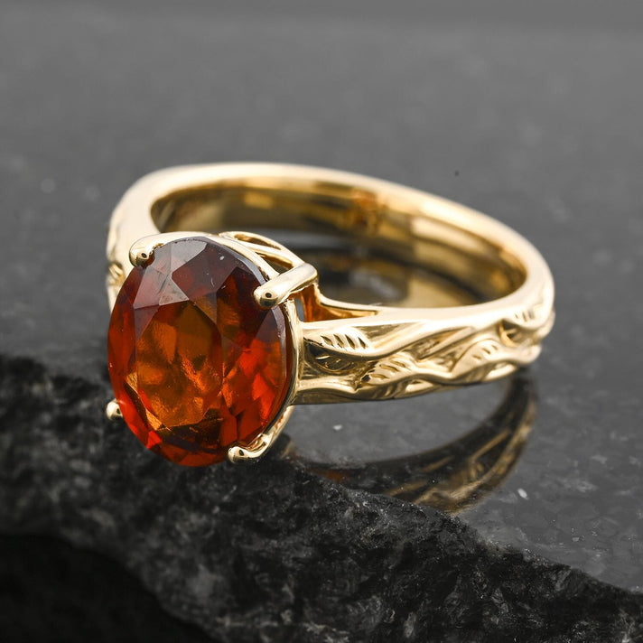 Luxoro  10K Yellow Gold  AAA   Honey Garnet  Ring 3.30 pc,  Gold Wt. 4.24 Gms  3.300  Ct. 8019024 2