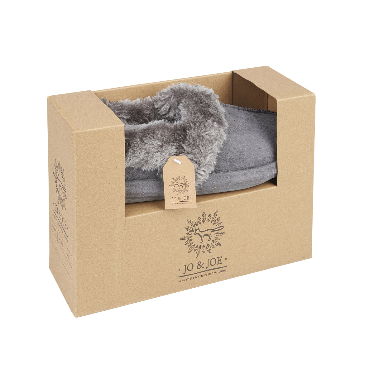 Jo - Joe Ladies Avery Lined Bootee Slippers with Fur Collar 8019043 1