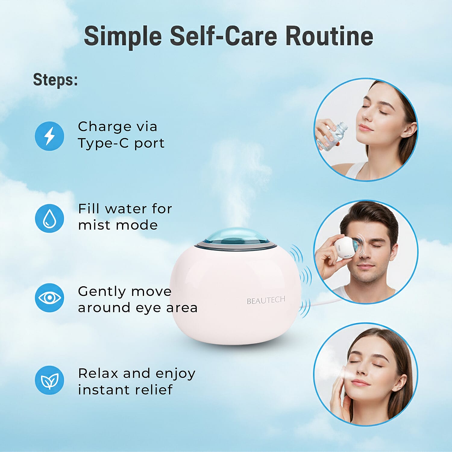 BEAUTECH Eye Massager with Mist Spray 8019233 5