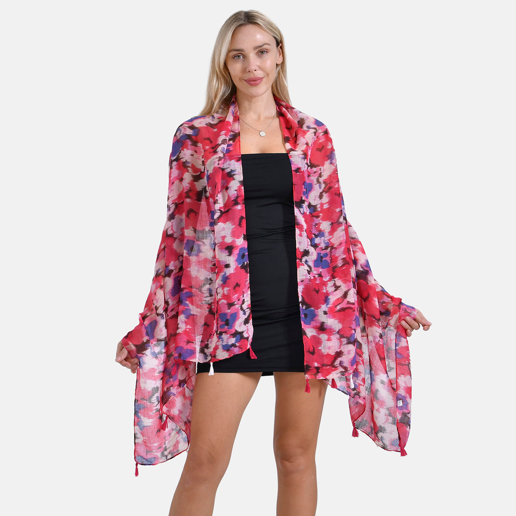 Closeout Deal New Arrival Abstract Pattern Scarf (Size - One Size) - Red_8019657