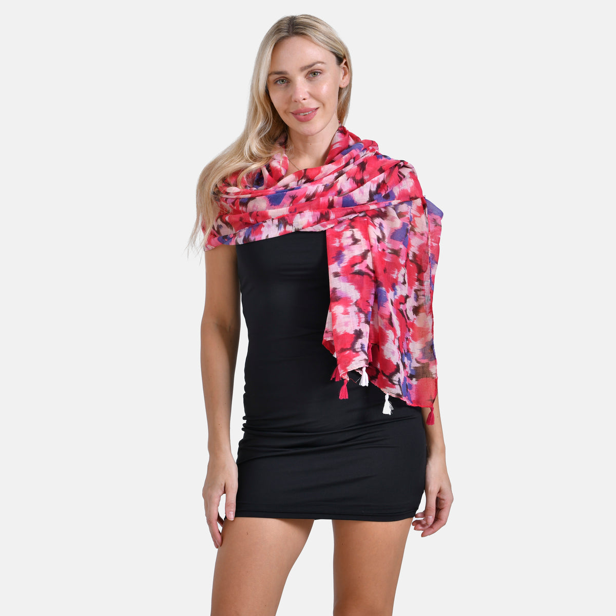Closeout Deal New Arrival Abstract Pattern Scarf (Size - One Size) - Red 8019657 4