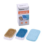 3 scrubber brushes including 1x Wire Brush, 1x Scrubbing Brush, and 1 Cloth Pad_8019748