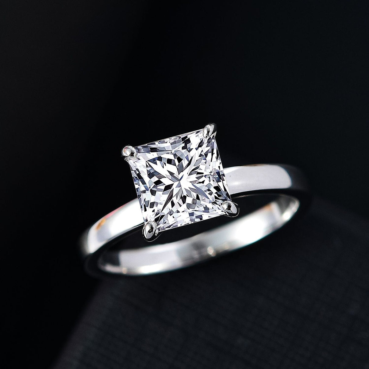 LUXURIANT 3 Ct. Lab Grown Diamond Solitaire Ring in 9K White Gold 8019803 2