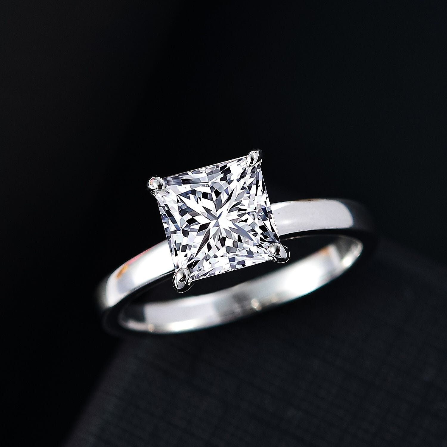 LUXURIANT 3 Ct. Lab Grown Diamond Solitaire Ring in 9K White Gold 8019803 2