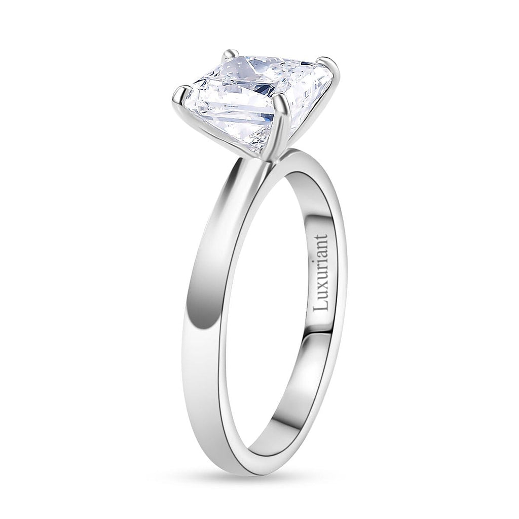 9K White Gold Lab Grown Diamond VS-G-H IGI Certified Solitaire Ring 3.00 Ct