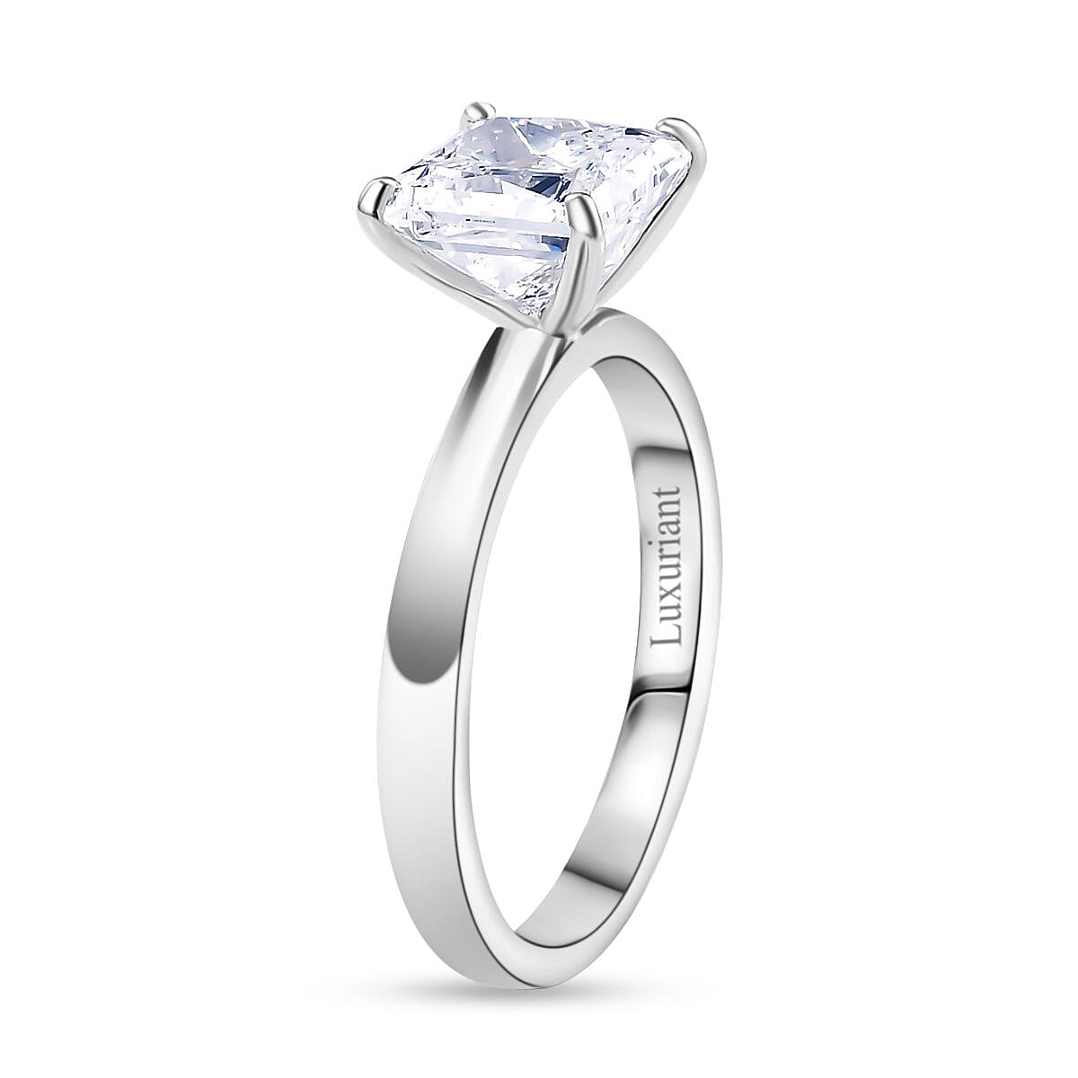 LUXURIANT 3 Ct. Lab Grown Diamond Solitaire Ring in 9K White Gold 8019803 4
