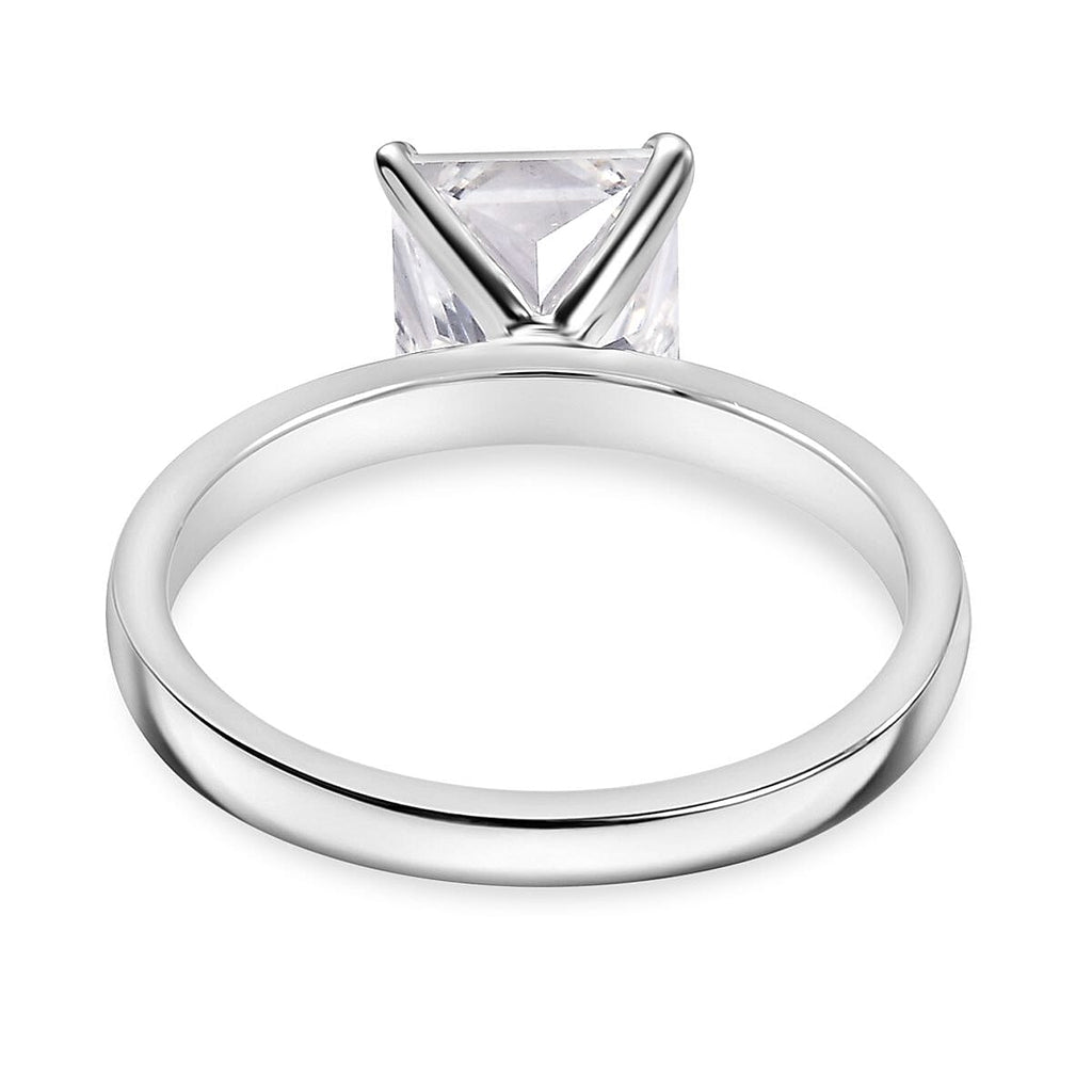9K White Gold Lab Grown Diamond VS-G-H IGI Certified Solitaire Ring 3.00 Ct