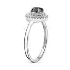 9K White Gold I3-Black Diamond & White Diamond Halo Ring 1.00 Ct._8020154_3