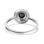 9K White Gold I3-Black Diamond & White Diamond Halo Ring 1.00 Ct._8020154_4