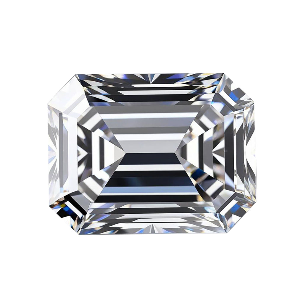 Lab Grown Diamond Emerald 10.08x6.83 mm IGI Certified VS2-G Quality Diamond.