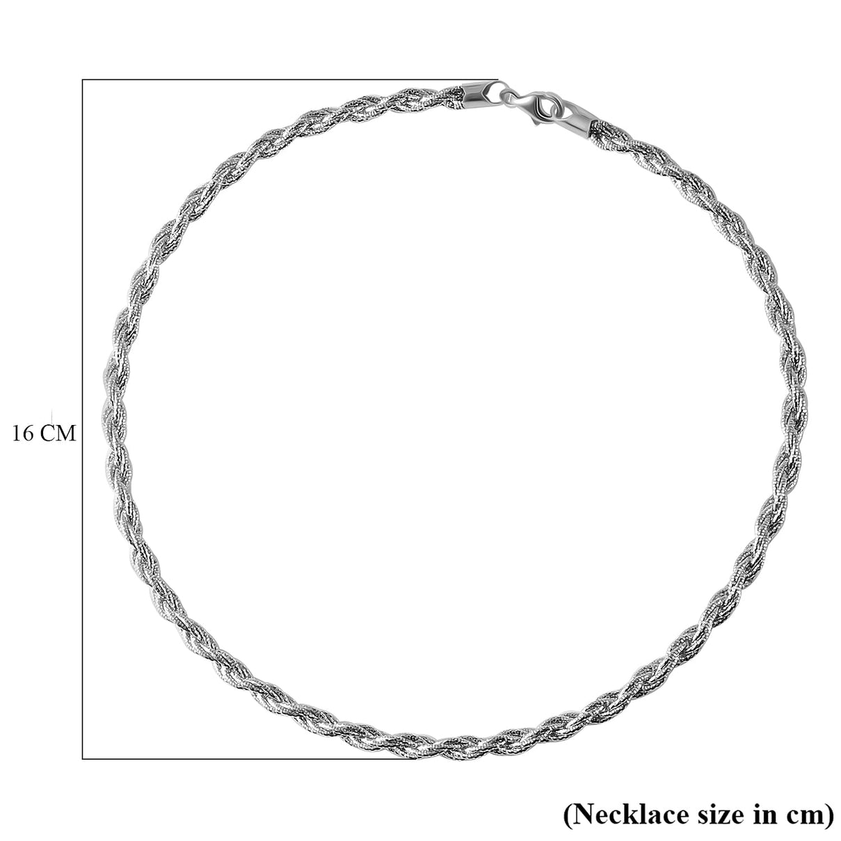 Italian Made - Rhodium Overlay Sterling Silver Rope Necklace (Size - 18) With Lobster Clasp, Silver Wt. 27.17 Gms 8020489 4