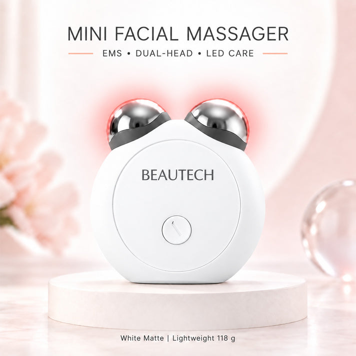 BEAUTECH - Mini EMS Facial Massager - Red &amp; Blue Light Therapy &amp; Type-C Rechargeable 8020573 2